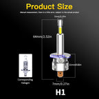 2Pcs H1 H3 LED Headlight Bulb Mini 360 Size 30000LM CSP for Car Headlamp Light Auto Diode Fog Lamps 12V 6000K Automobile