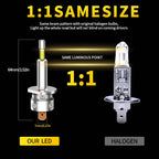 2Pcs H1 H3 LED Headlight Bulb Mini 360 Size 30000LM CSP for Car Headlamp Light Auto Diode Fog Lamps 12V 6000K Automobile